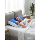 Neo Sleep | Visco Jel Teknolojili Yastık , Klimalı, Ortopedik, Boyun Destekli, Serinletici, Güzellik Yastığı - 60 x 40 cm - Mavi - Beyaz