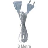Neo Vista 3 Metre Şeffaf LED Işık Adaptör Kablo – 220V Priz Uyumlu Dekoratif Aydınlatmalar İçin