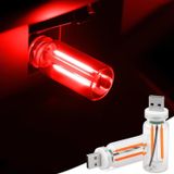 Neo Vista Kırmızı USB LED Gece Lambası, Cam Tüp, Dokunmatik, Mini Taşınabilir, USB Güç Kaynağı, Dim Edilebilir