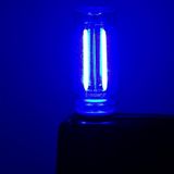Neo Vista Mavi USB LED Gece Lambası, Cam Tüp, Dokunmatik, Mini Taşınabilir, USB Güç Kaynağı, Dim Edilebilir