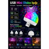 Neo Vista RGB USB Mini Disko Topu - Ses Sensörlü Renkli LED Parti Lambası