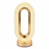 Neo Vista Şarjlı Dokunmatik Dekoratif Dim Edilebilir Masa Lambası (Gold, Kristal Elmas)