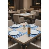 NEOBEZ Yeni Nesil Servis Örtüsü 32x42 Cm 18 Adet MAVİ (RUNNER&AMERİKAN SERVİSİ)
