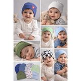 neocotton 5 Adet Süpriz Karma Bebek Çocuk Penye Bere (Paket içeriyi 0-12 ay arası karışık renk ve beden)