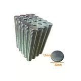 Neodyum Mıknatıs 20 X 1,5 Mm Nikel 30 Adet Fiyatıdır