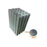 Neodyum Mıknatıs 20 X 2,5 Mm Nikel 30 Adet Fiyatıdır