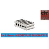 Neodyum Miknatis D8 X1.5Mm Ekstra Kuvvetli 100 Adet