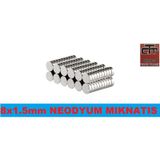 Neodyum Miknatis Güçlü 8X1.5Mm 12-24-50-100-250-500 Adet 12 Adet
