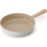 Neoflam Fika Alüminyum Döküm Derin Tava 24 cm Bej Sabit Saplı Kullanım Kolaylığı