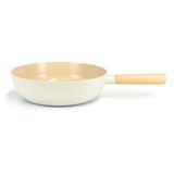 Neoflam Fika Alüminyum Döküm Wok Tava 26Cm | 26 cm, derin karıştırma tavası, doğal ahşap sap, indüksiyon uyumlu, gaz, elektrik, seramik kaplı, Kore Malı