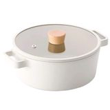 Neoflam Fika Cam Kapaklı Alüminyum Döküm Tencere 24 Cm | 9,5 inç, 24 cm, cam kapak, güveç, güveç, güveç, çorba, erişte, indüksiyon uyumlu, seramik kaplamalı