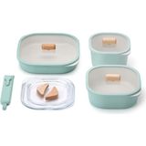 Neoflam Fika Comfort Yeşil Seramik Tencere ve Tava Seti - Standart