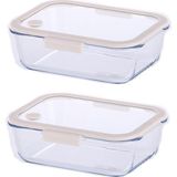 Neoflam Fika Glace Bej Vakumlu 2 Parça Saklama Kabı 1900 ml