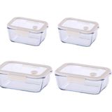 Neoflam Fika Glace Bej Vakumlu 4 Parça Saklama Kabı 460 ml + 800 ml