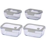 Neoflam Fika Glace Gri Vakumlu 4 Parça Saklama Kabı 460 ml + 800 ml