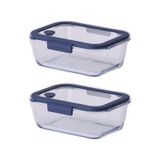 Neoflam Fika Glace Mavi Vakumlu 2 Parça Saklama Kabı 1900 ml