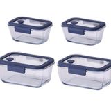 Neoflam Fika Glace Mavi Vakumlu 4 Parça Saklama Kabı 460 ml + 800 ml