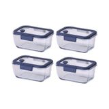 Neoflam Fika Glace Mavi Vakumlu 4 Parça Saklama Kabı 800 ml