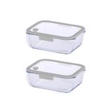 Neoflam Fika Glace Vakumlu 1900 ml 2 Parça Gri Saklama Kabı