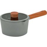 Neoflam Fika Gri Alüminyum Döküm Cam Kapaklı Süt Tavası 16 cm - Standart
