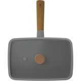 Neoflam Fika Gri Cam Kapaklı Dikdörtgen Tava 29 cm - Standart