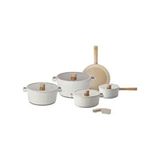 Neoflam Fika Kore Tencere Seti 9 Parça Bej Döküm Kaplama 22CM 24CM 26CM 18CM Ebatlarıyla