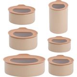 Neoflam Fıka One Pembe Seramik Saklama Kabı 6 Parça Hafif Tasarım ve Ergonomik Kullanım - 6 Adet