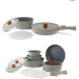 Neoflam Midas Gri 17 Parça İndüksiyonlu Tencere Tava Seti
