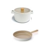 Neoflam Neofilam Fika Alüminyum Döküm 28CM Tava & 26CM Döküm Derin Tencere Seti