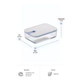 Neoflam Perfect Seal Dikdörtgen Cam Saklama Kabı Bej 1600ML