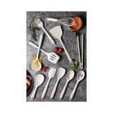 NEOFLAM Silikon Bej 11 Parça Servis Kaşık Spatula Kevgir Maşa Seti