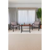 Neokas Bahce Mobilyası, 1+1+Masa, Modern Balkon Mobilyası, Kafe Oturma Takımı, Teras Koltugu,