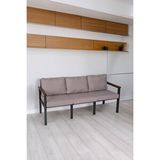 Neokas Bahce Mobilyası, Modern Balkon Mobilyası, Kafe Oturma Takımı, Teras Koltugu, 1 Üçlü Koltuk Beyaz