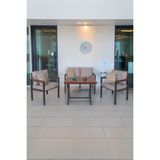 Neokas Bahce Mobilyası, Modern Balkon Mobilyası, Kafe Oturma Takımı, Teras Koltugu, 1+1+2+M - 55 - Gri - Antrasit