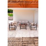 Neokas Bahce Mobilyası, Modern Balkon Mobilyası, Kafe Oturma Takımı, Teras Koltugu, 1+1+3+M - 55 X 60 - Antrasit