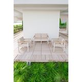 Neokas Balkon Mobilyası, 1 + 1 + 2 Bahçe Takımı, Kafe Koltuğu, Bekleme Alanı Koltuğu, Beyaz