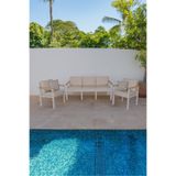 neokas Balkon Mobilyası, 1+1+3 Bahçe Mobilyası, Metal Oturma Grubu Seti Masasız Model