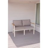 Neokas Balkon Mobilyası, Bahçe Takımı, 1 Ikili Koltuk, Kafe Koltuğu, Bekleme Alanı Koltuğu Beyaz