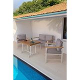 Neokas Balkon Mobilyası, Bahçe Takımı, 1+1+2+masa, Kafe Koltuğu, Bekleme Alanı Koltuğu Beyaz