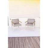 Neokas Balkon Mobilyası, Bahçe Takımı, 2 Tekli Koltuk, Kafe Koltuğu, Bekleme Alanı Koltuğu Beyaz