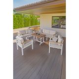 Neokas Balkon Mobilyası, Bahçe Takımı, Kafe Koltuğu, Bekleme Alanı Koltuğu, 1 +1 + 2 + 3 + Masa Beyaz