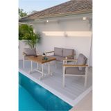 neokas Balkon Mobilyası, Bahçe Takımı, Metal Teras Seti, Su İtişili Koltuklar, Yıkanabilir Minderler