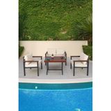 Neokas Balkon Mobilyası, Metal Oturma Grubu, Balkon Seti, Kafe Koltuğu, Bekeleme Alanı Koltuğu, 1 + 1 + 2 + M - 55 X 60 - Antrasit