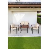 Neokas Balkon Mobilyası, Metal Oturma Grubu, Balkon Seti, Kafe Koltuğu, Teras Takımı, 1 + 1 + 2 + M