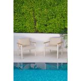 Neokas Metal Bahçe Oturma Grubu, Balkon Takımı, Kafe Koltuğu, Bekleme Alanı Koltuğu, 2 Adet Tekli Koltuk - 55 X 60 - Beyaz