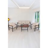 Neokas Metal Bahçe Takımı, Balkon Seti, Kafe Koltuğu, Bekleme Alanı Koltuğu, 1 + 1 + 3 + M - 55 X 60 - Antrasit