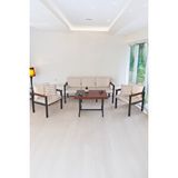 Neokas Metal Bahçe Takımı, Balkon Seti, Kafe Koltuğu, Bekleme Alanı Koltuğu, 1 + 1 + 3 + M Beyaz