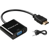 Neolink NL-108 HDMI To VGA Ses Destekli Çevirici Full Hd 1080P Dönüştürücü Adaptör - Siyah