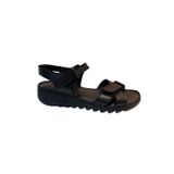 Neon AKM-026 Kadın Siyah Hakiki Deri Sandalet