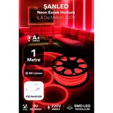 Neon Esnek Hortum Şerit LED Kırmızı Rengi + 220V FIŞ/1,2,3,4,5,10,15,20,25,50,100 Metre - 1 m